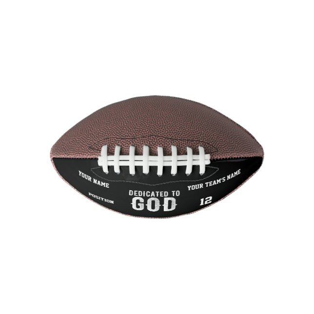 BALLON DE FOOT DÉDIÉ À DIEU COOL PERSONNALISABLE TEXTE BLANC (Devant)