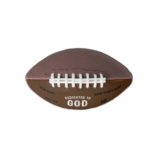 BALLON DE FOOT DÉDIÉ À DIEU PERSONNALISABLE COOL TEXTE BLANC (Devant)