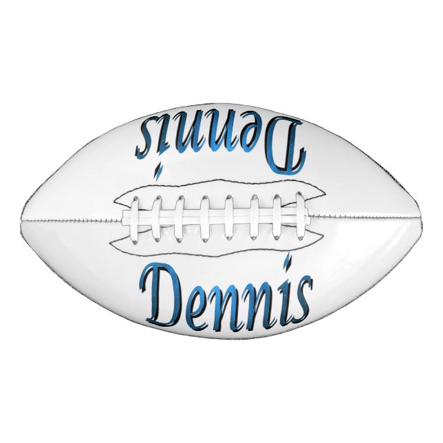 Ballon De Foot Dennis Bleu Nom, Football (Devant)