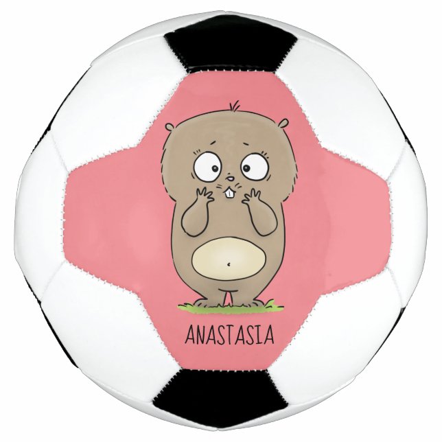Ballon De Foot Dessin d'adorable hamster (Devant)