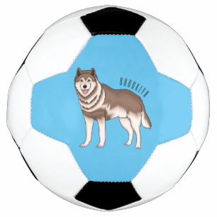 Ballon De Foot dessin humoristique sibérien husky