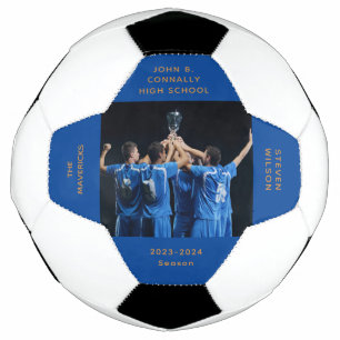 Ballon De Foot Diplôme de photo au lycée bleu personnalisé
