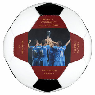 Ballon De Foot Diplôme de photo au lycée Red Custom