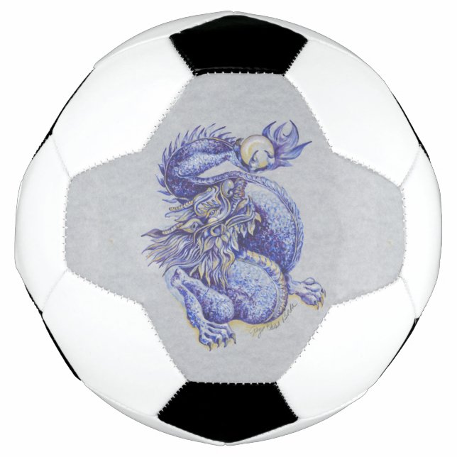 Ballon De Foot Dragon bleu (Devant)