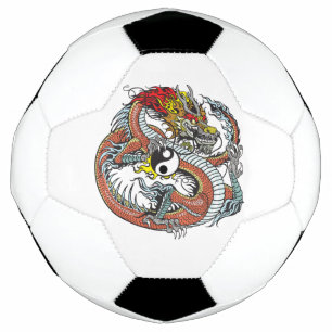 Ballon De Foot dragon tenant yin yang