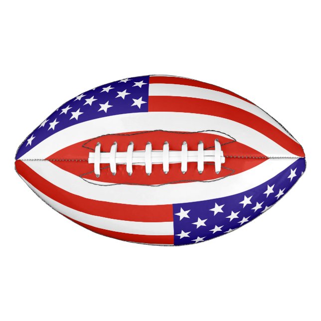 Ballon De Foot Drapeau américain rouge, blanc et bleu (Devant)