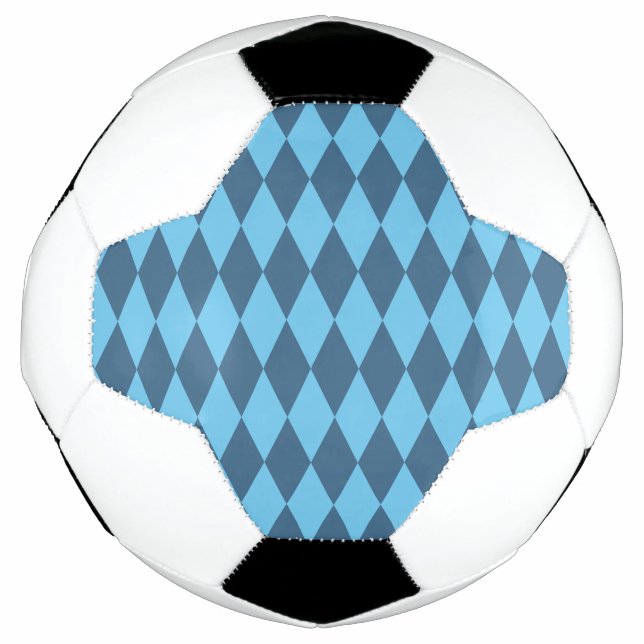 Ballon De Foot Drapeau bleu Bavaria Rhombus Motif (Devant)