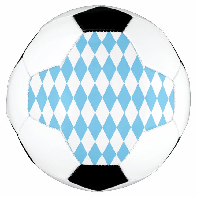 Ballon De Foot Drapeau bleu et blanc Bavière Rhombus Motif (Devant)