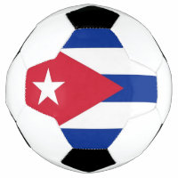 Drapeau de football patriotique avec Cuba