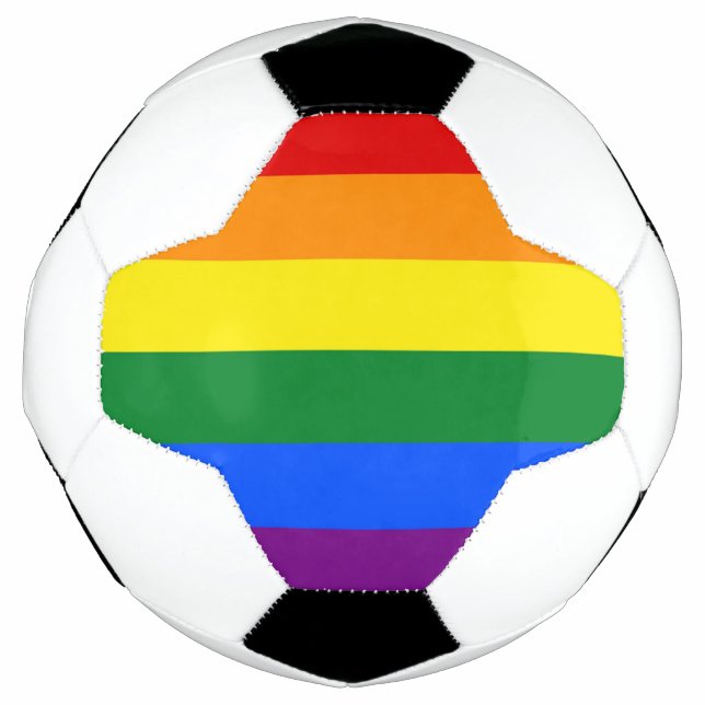 Ballon De Foot Drapeau de football patriotique avec fierté LGBT (Devant)