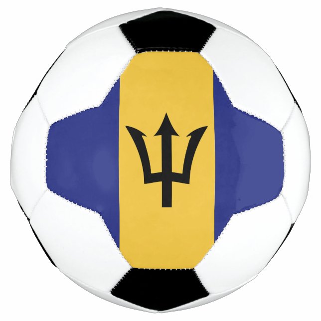 Ballon De Foot Drapeau de la Barbade (Devant)