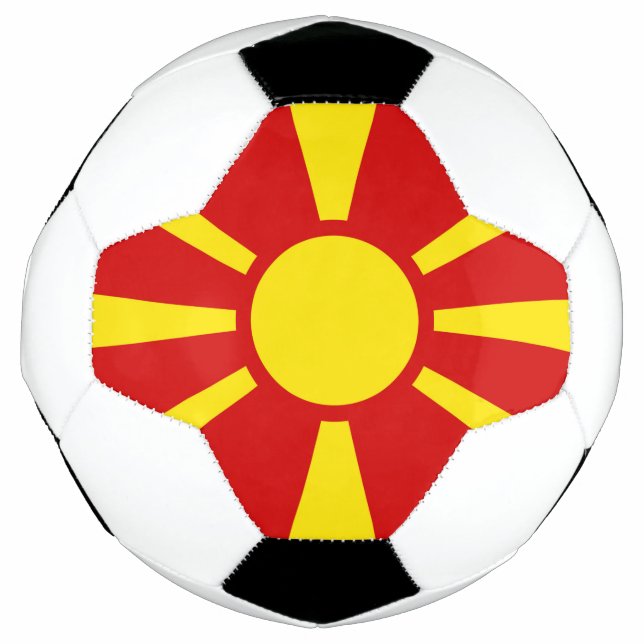 Ballon De Foot Drapeau de la Macédoine du Nord (Devant)