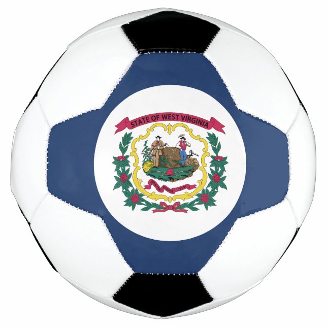 Ballon De Foot Drapeau de l'État de Virginie occidentale (Devant)