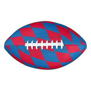 Ballon De Foot Drapeau diamant Bavière bleu et rouge Motif