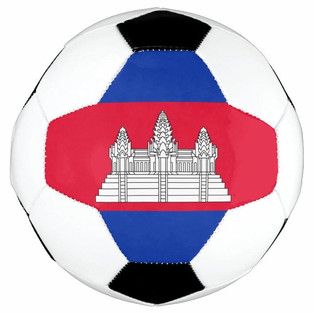 Ballon De Foot Drapeau du Cambodge patriotique (Devant)