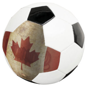 Ballon De Foot Drapeau du Canada / Grunge...