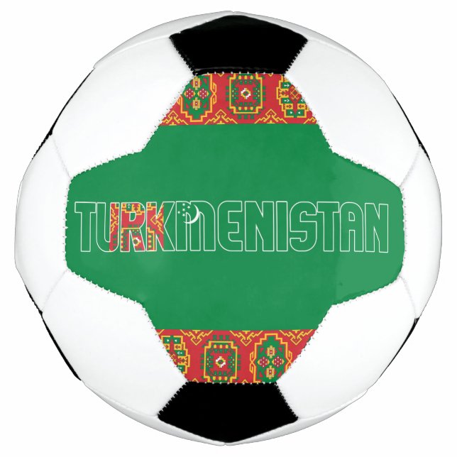Ballon De Foot Drapeau Turkménistan Adorable Patriotique (Devant)
