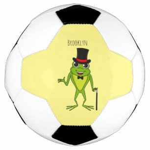 Ballon De Foot Drôle grenouille avec chapeau dessus dessin animé