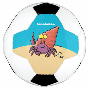 Ballon De Foot Drôle mignon caricature pourpre crabe ermite