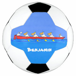Ballon De Foot Drôle pélicans rameurs dessin animé