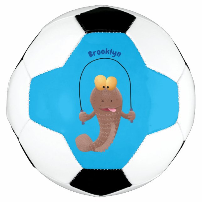 Ballon De Foot Drôle sauter boudskipper poisson dessin animé (Devant)