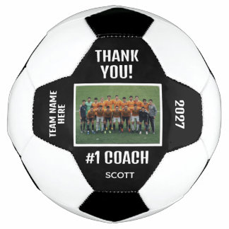 Ballon De Foot Editable Soccer Coach Appreciation Team Design