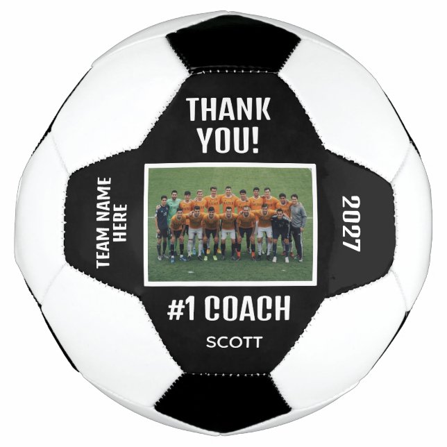 Ballon De Foot Editable Soccer Coach Appreciation Team Design (Devant)