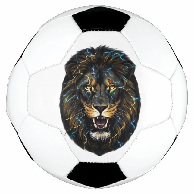 Ballon De Foot Electric Thunder Lion Soccer Ball (Devant)