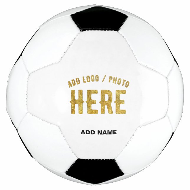 BALLON DE FOOT ÉLÉGANT BLANC PERSONNALISABLE MODERNE DE MARQUE VÉ (Devant)