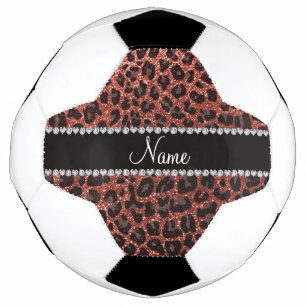 Ballon De Foot Empreinte de léopard d'parties scintillant orange