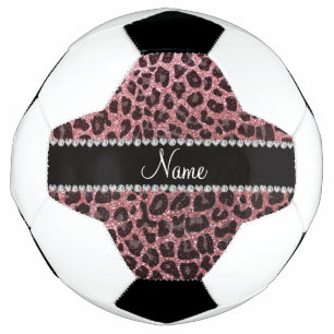 Ballon De Foot Empreinte de léopard d'parties scintillant rose cl
