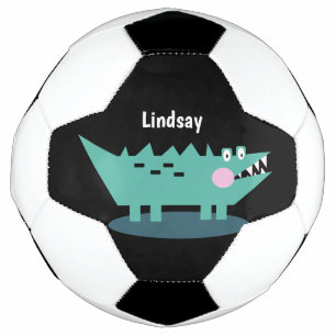 Ballon De Foot Enfants Animal Crocodile  Imprimé Monogramme Nom  