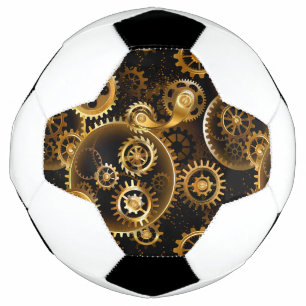 Ballon De Foot Engrenages en laiton Steampunk sans couture