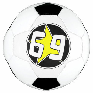 Ballon De Foot Étoile jaune 69