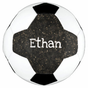 Ballon De Foot Étoiles dans l'espace Nom simple moderne élégant