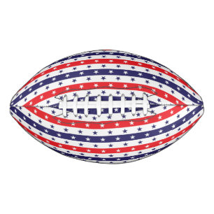 Ballon De Foot Étoiles et bandes rouges, blanches et bleues