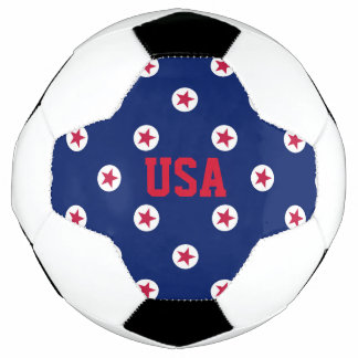 Ballon De Foot Étoiles USA rouge blanc bleu patriotiques