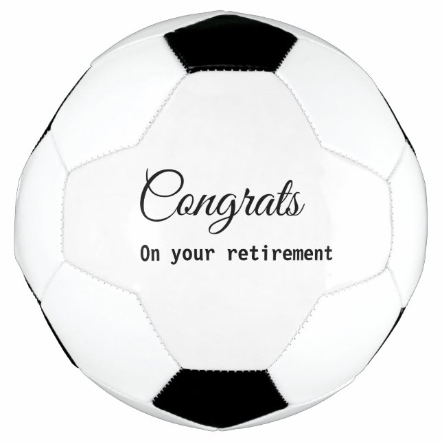 Ballon De Foot Félicitations minimales simples nom de la retraite (Devant)