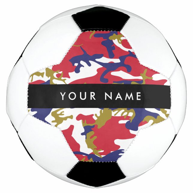Ballon De Foot Fête de l'Indépendance Camouflage Votre nom Person (Devant)