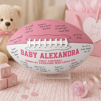 Ballon De Foot Fête de naissance de bébé fille rose