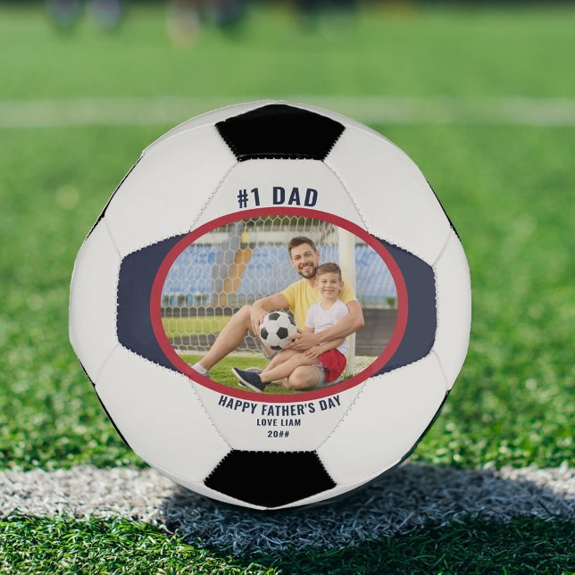 Ballon De Foot Fête des pères #1 Photo papa personnalisée (Créateur téléchargé)