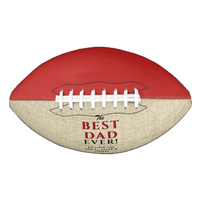 Ballon De Foot Fête des pères du meilleur papa rustique (Devant)