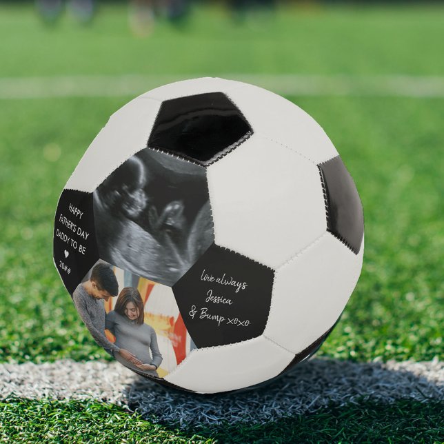 Ballon De Foot Fête des pères Papa sera 2 photo personnalisée (Créateur téléchargé)
