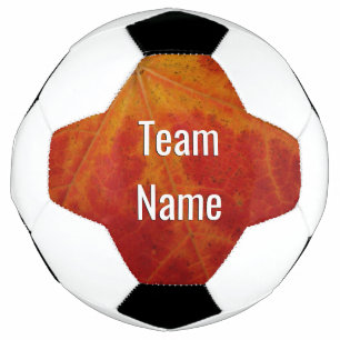 Ballon De Foot Feuille d'érable rouge Abstraite Automne Photograp