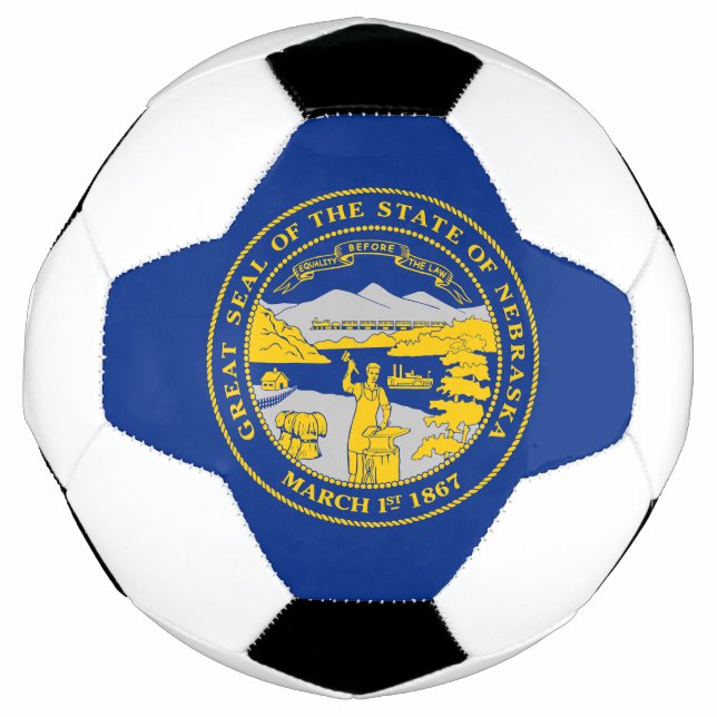 Ballon De Foot Flag du Nebraska (Devant)