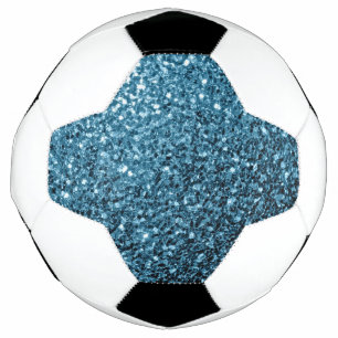 Ballon De Foot Flamme de parties scintillant bleu pâle