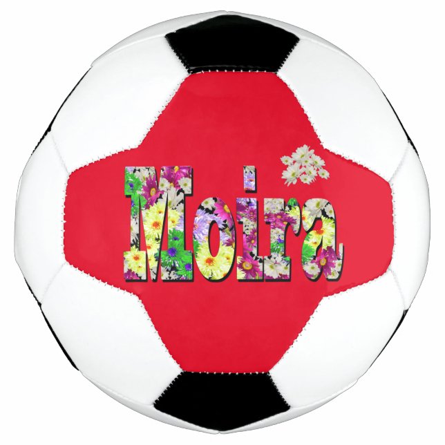 Ballon De Foot Floral Moira Nom, Soccerball (Devant)