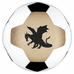 Ballon De Foot Fond rustique Dragon Noir