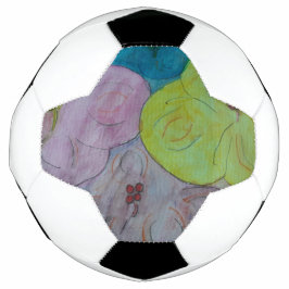 Ballon De Foot Football Abstrait Floral