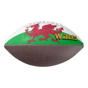 Ballon De Foot Football américain avec drapeau gallois / Pays de